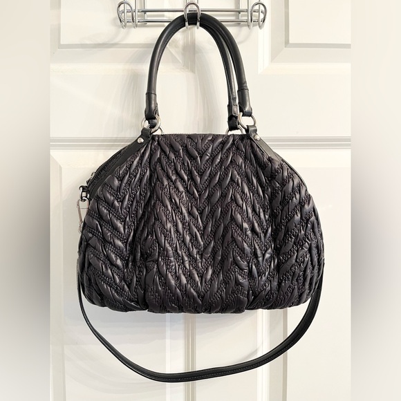 Coach Madison Quilted Chevron Nylon Lindsey - Picture 2 of 8